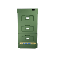 Polystyrene beehive DNM, Zander with a hygienic bottom Bee Home, painted green (without a ceiling)