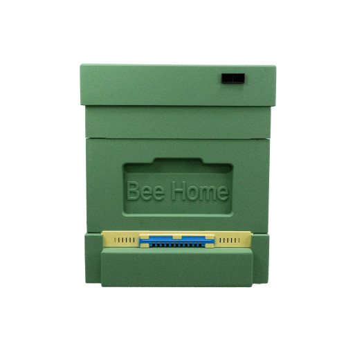 Polystyrene beehive Zander with a hygienic bottom  for four families Bee Home, painted green 
