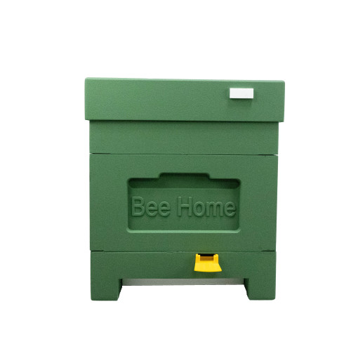 Polystyrene beehive Zander with a hygienic bottom  for four families Bee Home, painted green 