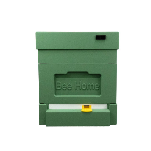 Polystyrene beehive Zander with a hygienic bottom  for four families Bee Home, painted green 