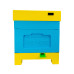Polystyrene beehive Zander with a hygienic bottom  for four families Bee Home, painted blue and yellow 