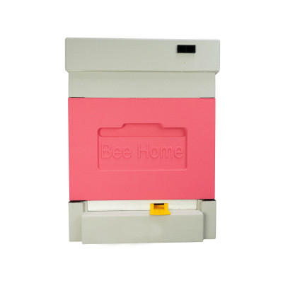 Bienenbeute aus Styropor  Dadant  mit einem hohen hygienischen Boden für vier Bienenfamilien BeeHome  rosa