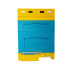 Polystyrene Dadant beehive for 12 frames BeeHome with a hygienic bottom for two families, painted blue and yellow