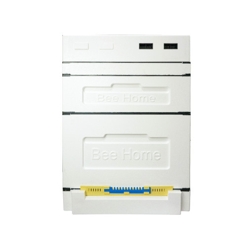 Unpainted polystyrene Dadant beehive for 12 frames BeeHome with a hygienic bottom for one family