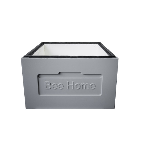 Корпус вулика пінополістирол 10 рамок Дадан BeeHome  фарбований сірий