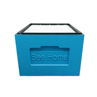 Корпус вулика пінополістирол 10 рамок Дадан ділений BeeHome  фарбований синій