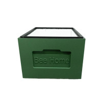 Zarge Styropor Dadant-10 Rähmchen geteilt Bee Home bemalt grün