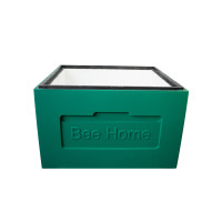 Painted polystyrene divided hive body for 10 frames Dadant BeeHome, light green