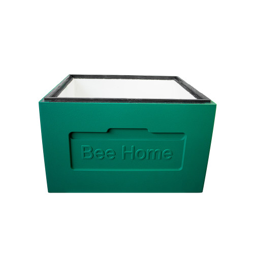 Корпус вулика пінополістирол 10 рамок Дадан ділений BeeHome  фарбований св. зелений