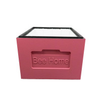 Корпус вулика пінополістирол 10 рамок Дадан ділений BeeHome  фарбований рожевий