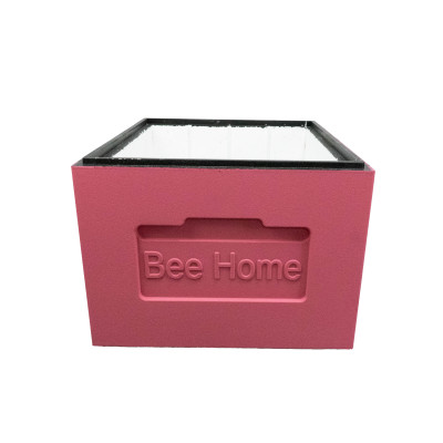 Корпус вулика пінополістирол 10 рамок Дадан ділений BeeHome  фарбований рожевий