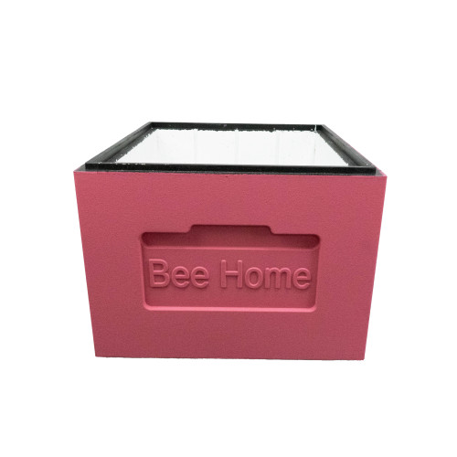 Корпус вулика пінополістирол 10 рамок Дадан ділений BeeHome  фарбований рожевий
