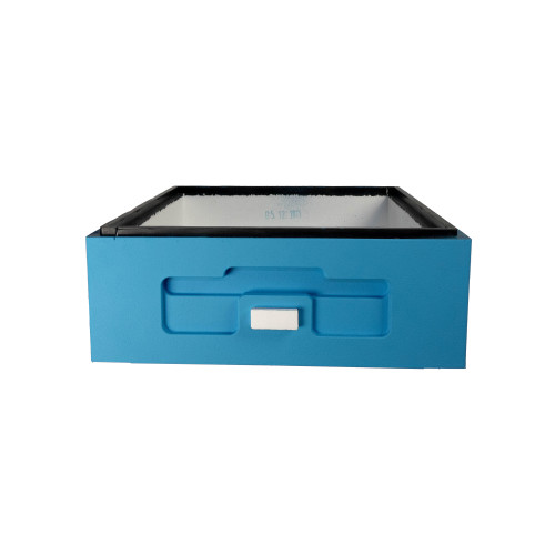 Zarge Styropor Dadant-10 Rähmchen 1/2 Bee Home bemalt blau