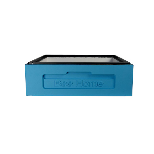 Zarge Styropor Dadant-10 Rähmchen 1/2 Bee Home bemalt blau