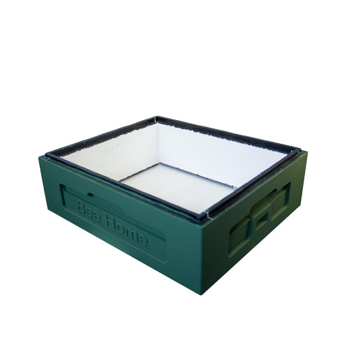 Painted polystyrene Dadant 1/2 hive body for 10 frames BeeHome, green
