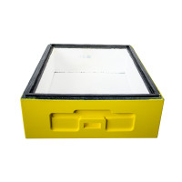 Painted polystyrene Dadant 1/2 hive body for 10 frames BeeHome, yellow