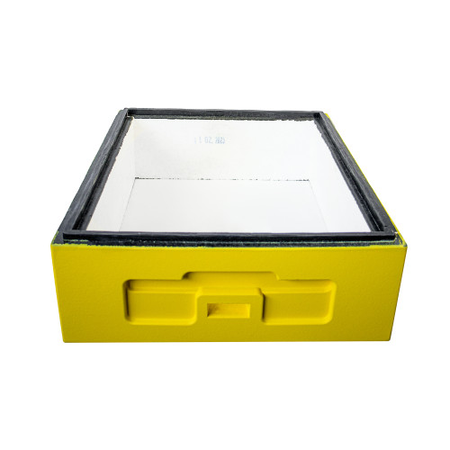 Painted polystyrene Dadant 1/2 hive body for 10 frames BeeHome, yellow