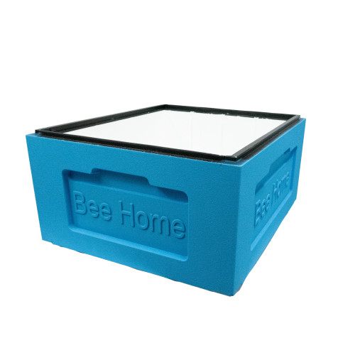 Корпус пінополістирол до вулика Zander-10 рамок ділений Bee Home фарбований синій