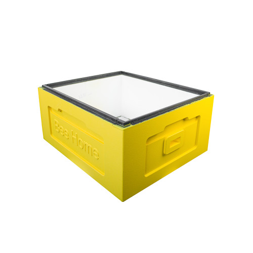 Корпус пінополістирол до вулика Zander-10 рамок ділений Bee Home фарбований жовтий