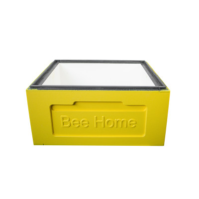 Zarge Styropor Zander-10 Rähmchen geteilt Bee Home bemalt gelb