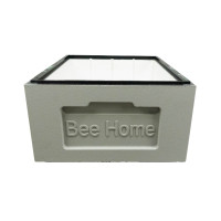 Zarge Styropor Zander-10 Rähmchen geteilt Bee Home bemalt grau