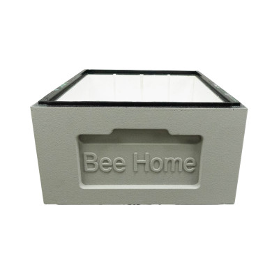 Zarge Styropor Zander-10 Rähmchen geteilt Bee Home bemalt grau