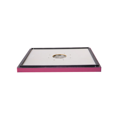 Polystyrene transition board with bee excluder Bee Home painted pink