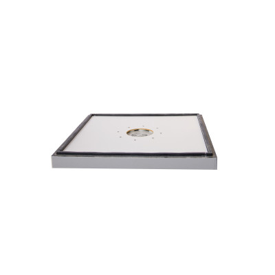 Polystyrene transition board with bee excluder Bee Home painted gray