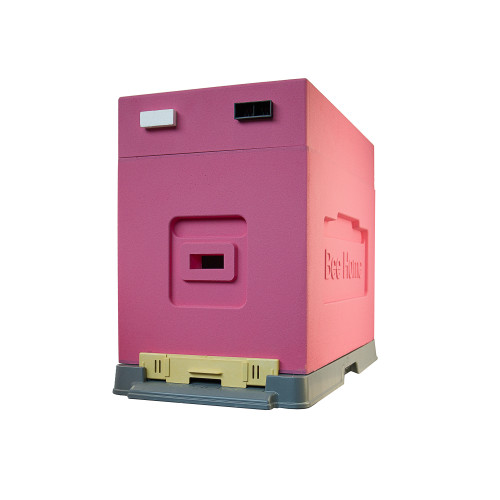 Bienenbeute aus Styropor  Dadant-6 Rähmchen  mit Kunststoffboden BeeHome Bemalt rosa