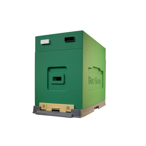 The polystyrene hive for rearing packages, Dadant, 6-frame, BeeHome (plastic bottom), painted light green