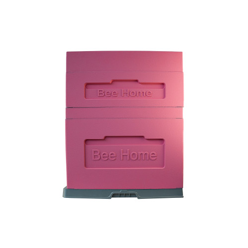 Вулик Дадан на 6 рамок Дадан (з надставкою) BeeHome фарбований рожевий