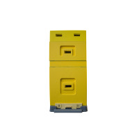 Вулик Дадан на 6 рамок Дадан (з надставкою) BeeHome фарбований жовтий