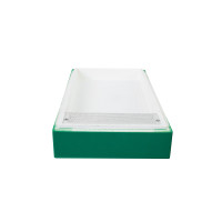 The polystyrene hive feeder, Dadant, BeeHome, painted light green, 6-frame
